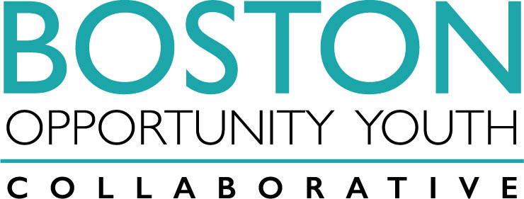 Boston Opportunity Youth Collaborative logo; teal and black text on a white background
