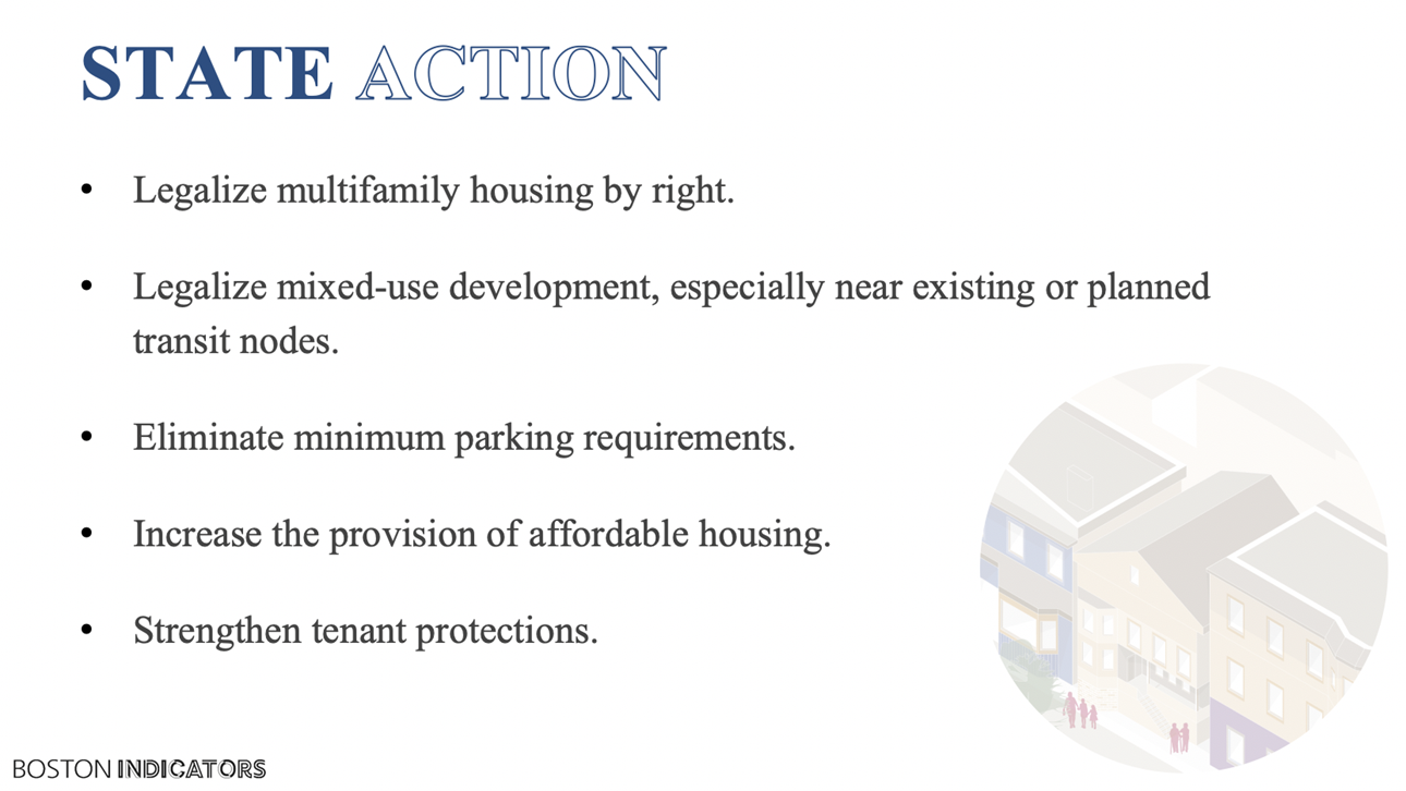 A picture of the slide deck outline policy recommendations from the 15 Minute Neighborhoods report.